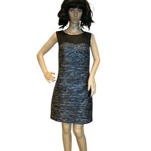 Laundry by Shelli Segal Sequin Boucle & Chiffon Sleeveless Party Dress Sz 4 NWT